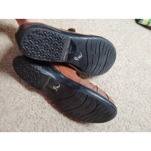 Clarks Collections Leather  Soft Cushion Shoes Womens US 7.5 Brown Mary Janes - Picture 6 of 6